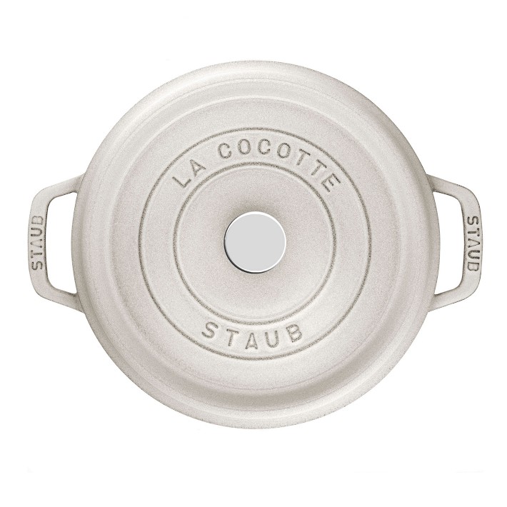 Staub 7-QT Enameled Cast Iron Round Dutch Oven (White Truffle)