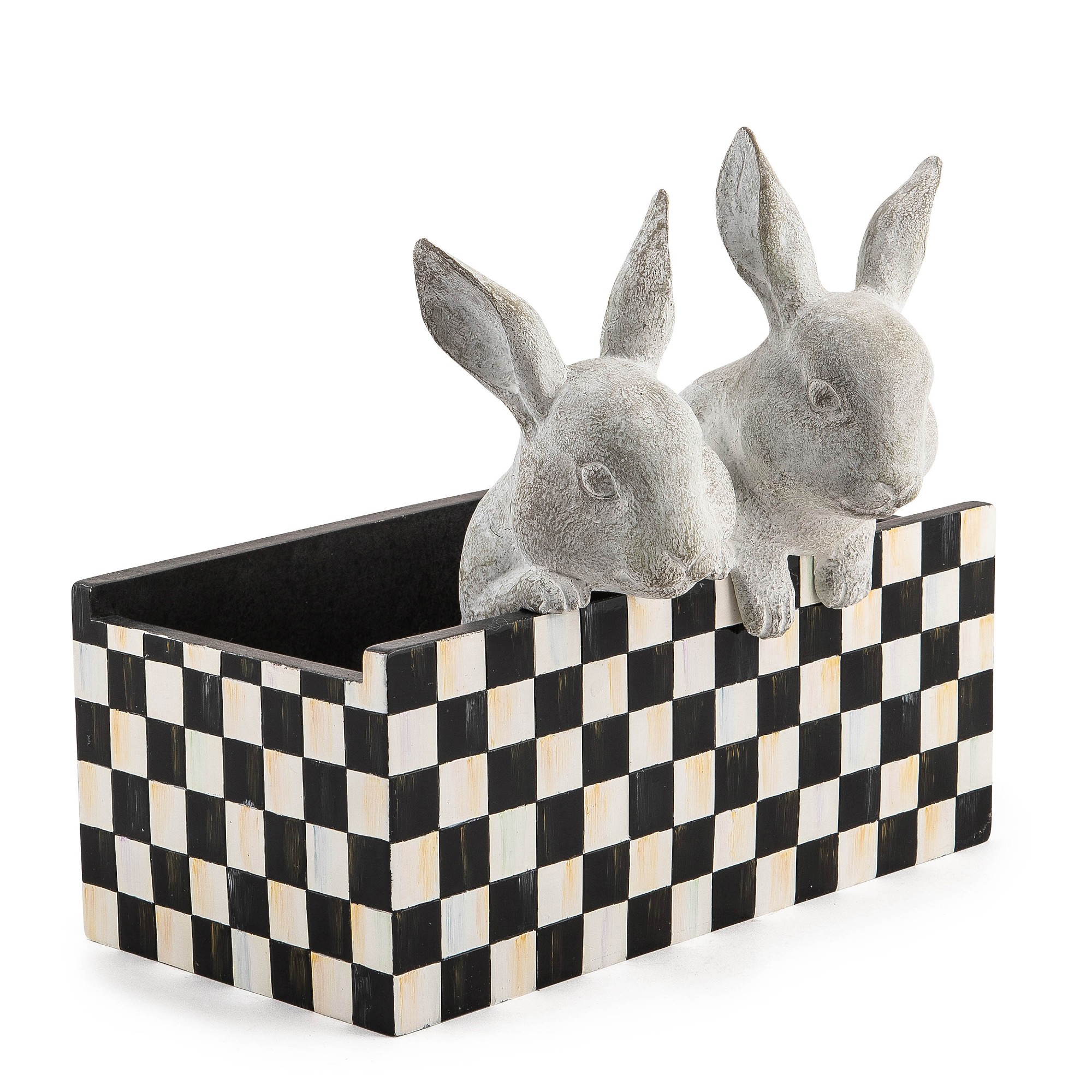 MacKenzie-Childs Courtly Check Bunny Planter