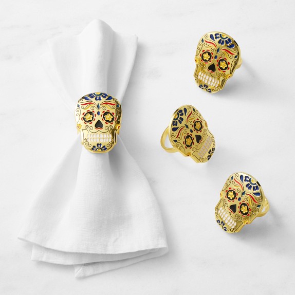 Day of the Dead Napkin Rings, Set of 4