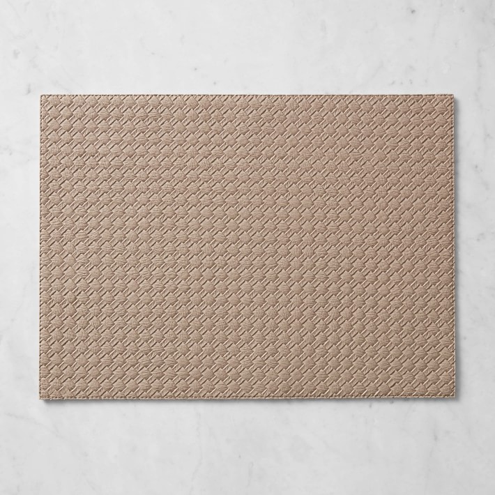 Faux Leather Basketweave Placemat