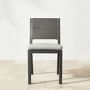 OPEN BOX: Larnaca Outdoor Slate Grey Metal Dining Side Chair