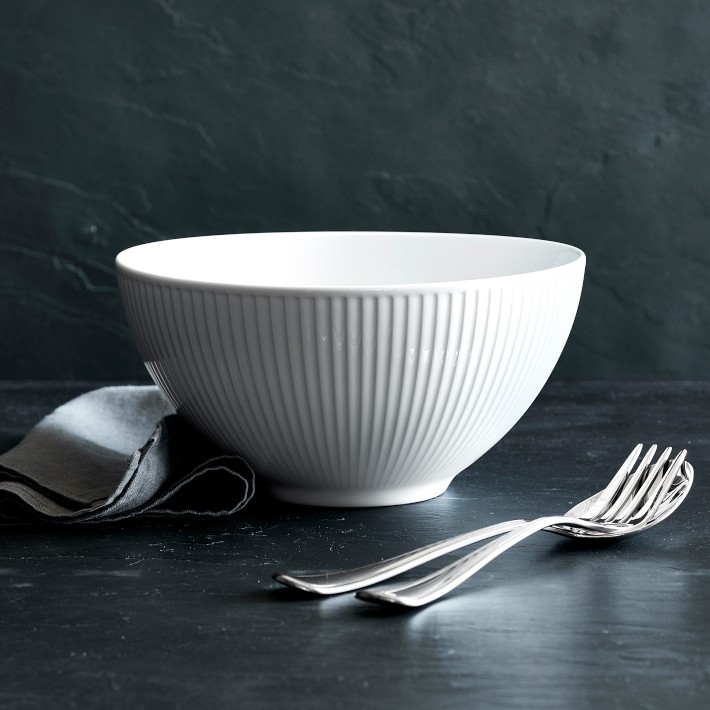Pillivuyt Plisse Porcelain Serving Bowl