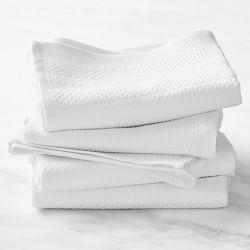 Williams Sonoma Classic Stripe Towels, Set of 4, White