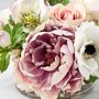 Faux Blush Dahlia &amp; Anemone Floral Arrangement