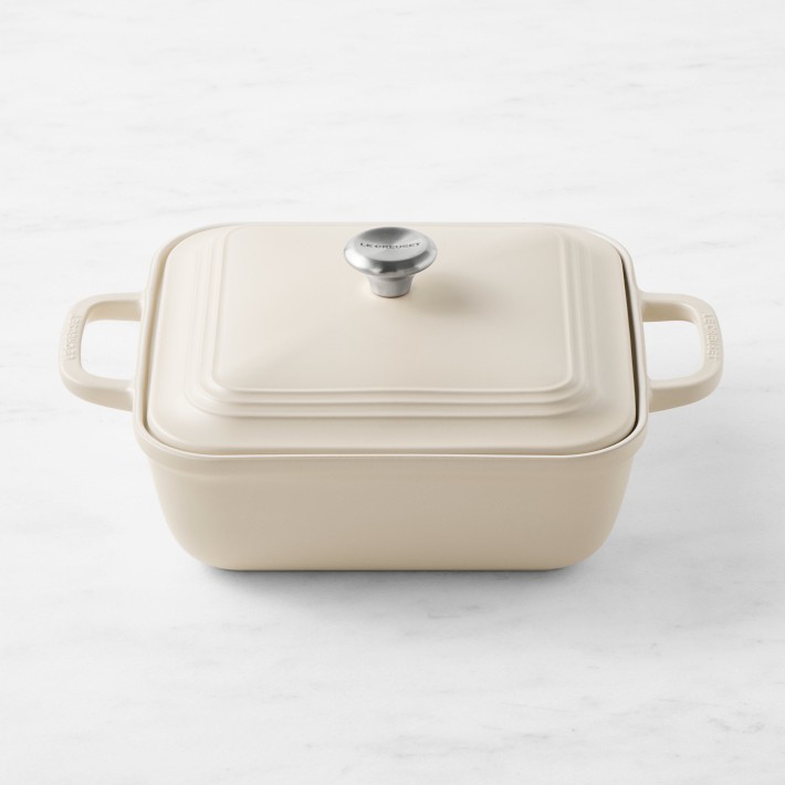 (Color: Brioche) Le Creuset San Francisco Stoneware Square Covered Baker, 3-Qt.