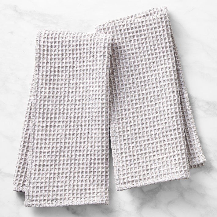 Oversized Waffle Weave Towels, Set of 2 (Drizzle Grey)