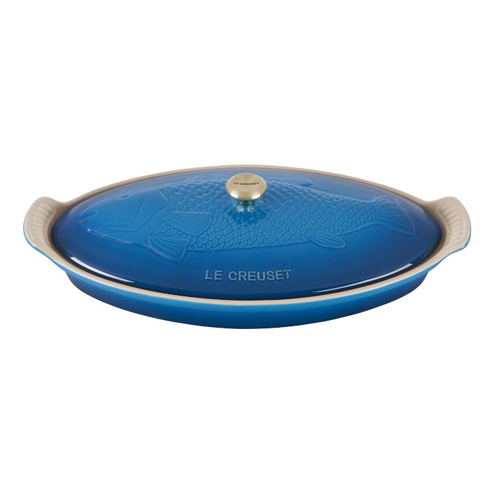 Le Creuset Stoneware Oval Fish Baker, 1 3/4 Qt.