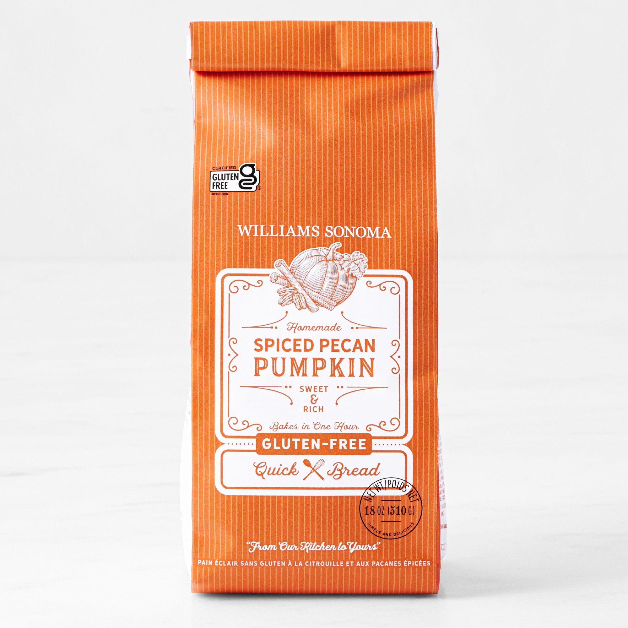 Williams Sonoma Gluten-Free Quick Bread Mix, Spiced Pecan Pumpkin