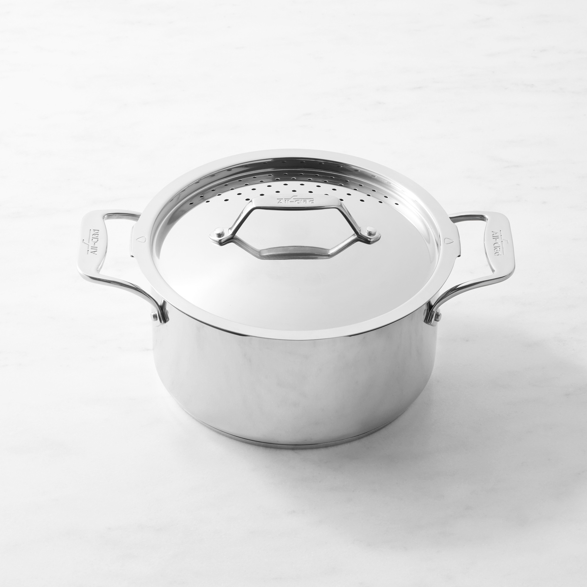 All-Clad Simply Strain Stainless-Steel Multipot with Strainer, 6-Qt.