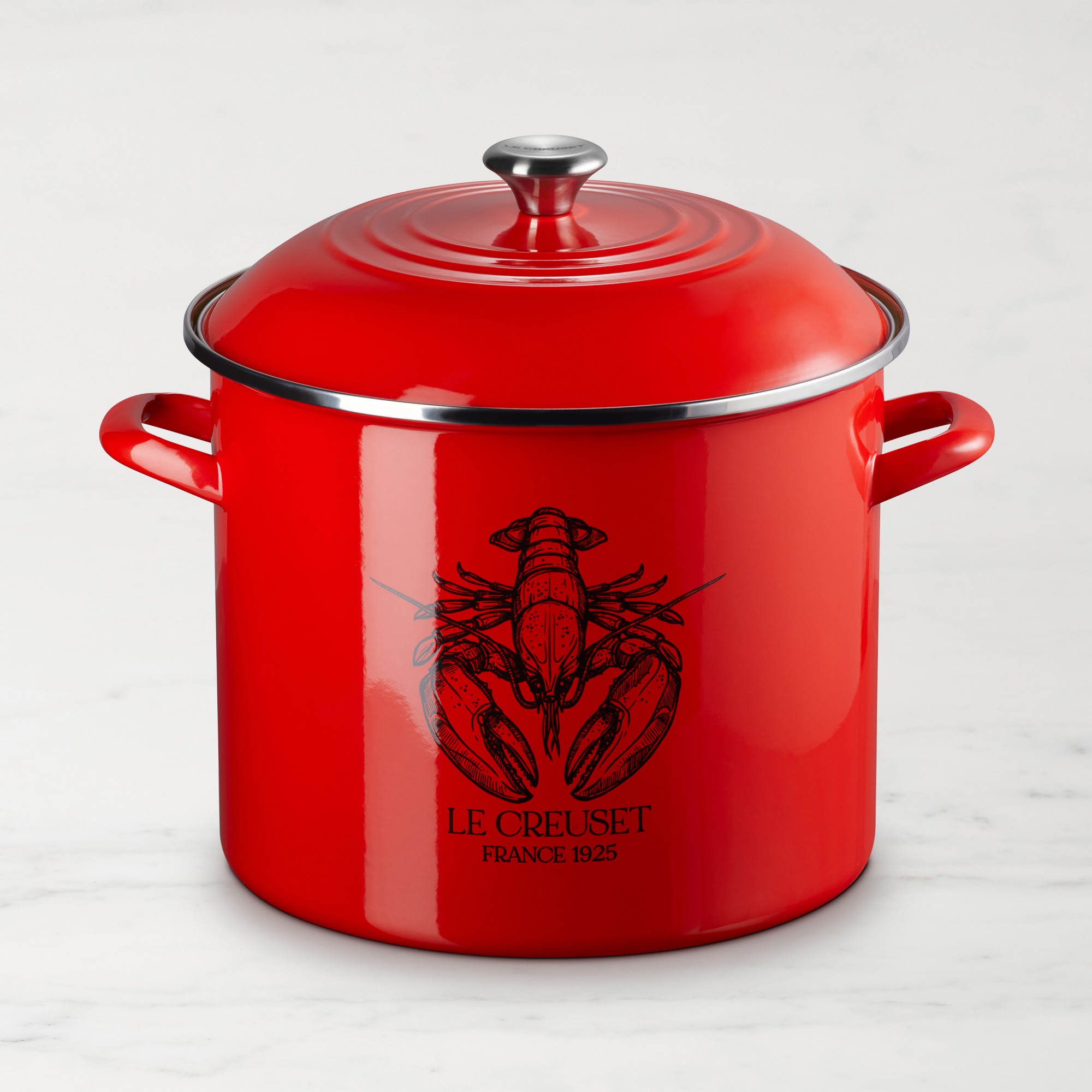 Le Creuset Enameled-Steel Lobster Stock Pot, 20-Qt.