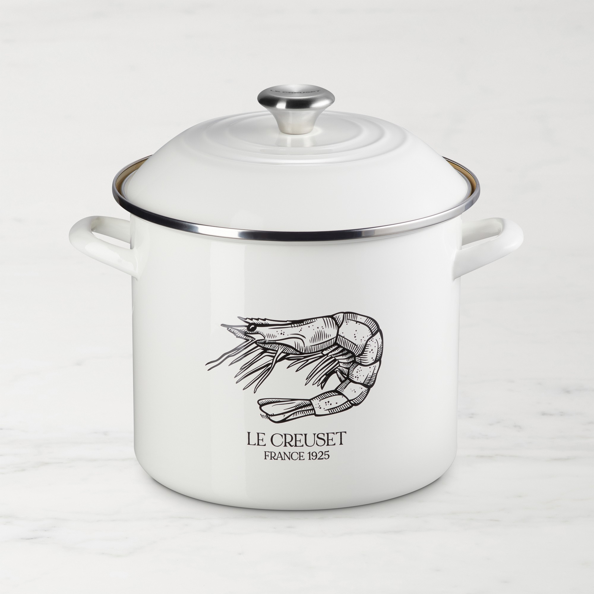 Le Creuset Enameled-Steel Crawfish Stock Pot, 10-Qt.