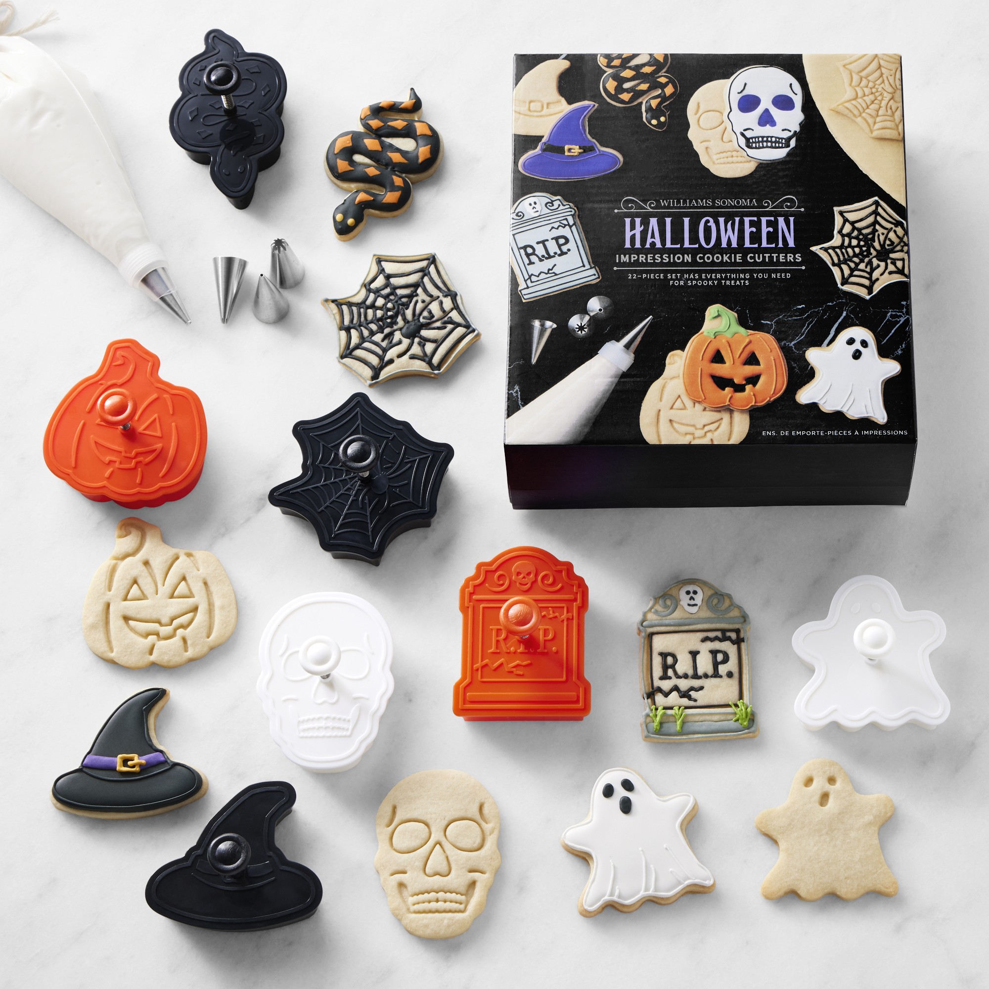 Williams Sonoma Halloween Impression Cookie Cutters, Set of 22