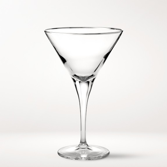 Silver Rim Martini Glasses