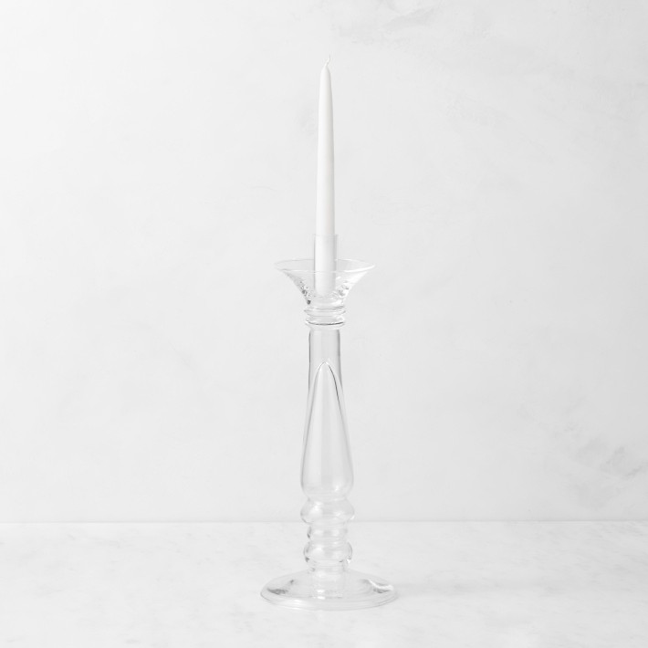 Glass Taper Candleholder, Short