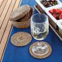 Nito Coasters with Holder, Set of 6