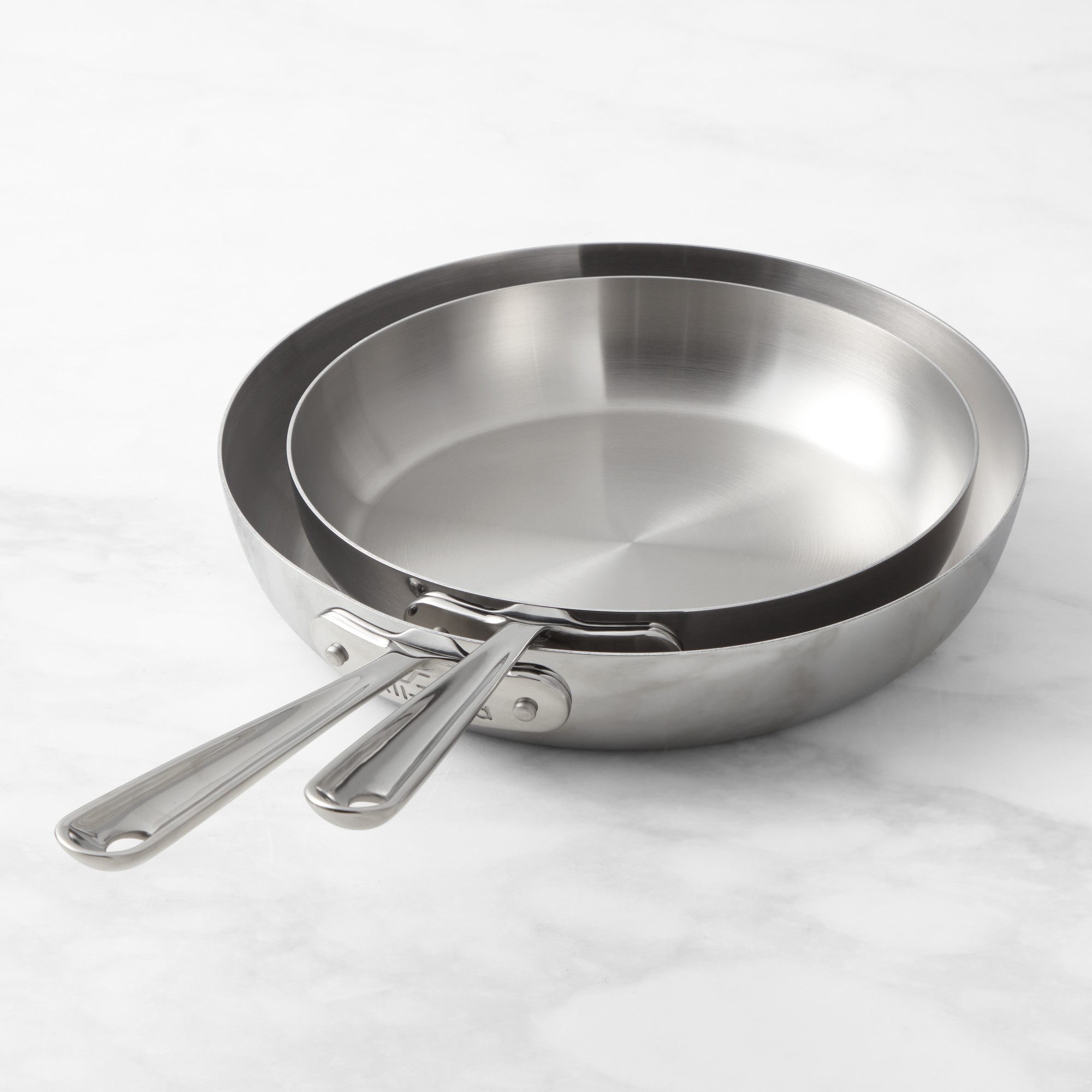 All-Clad D3® Tri-Ply Stainless-Steel French Skillet Set, 9" & 11"