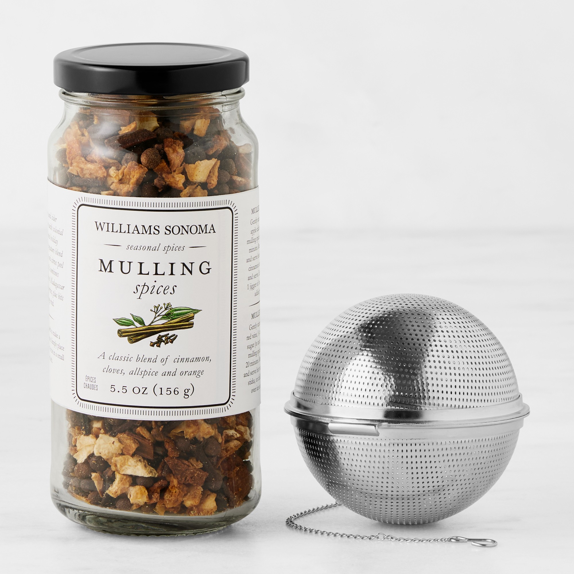 Williams Sonoma Mulling Spices & Mulling Spice Ball Set