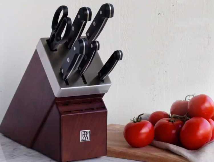 Zwilling JA Henckels 7-Piece Gourmet Self-Sharpening Knife Block Set ...