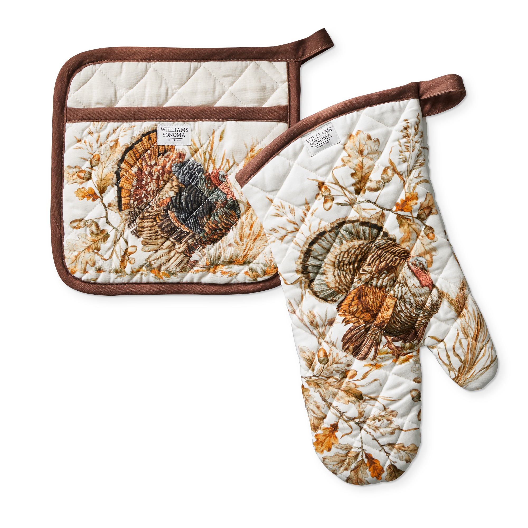 Autumn Plymouth Turkey Oven Mitt & Potholder Set