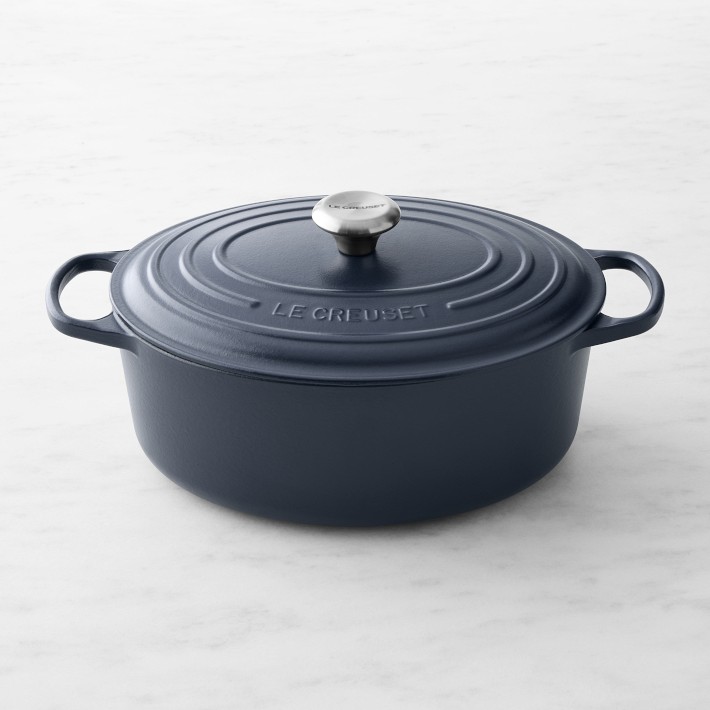 Le Creuset Signature Enameled Cast Iron Oval Dutch Oven, Meringue