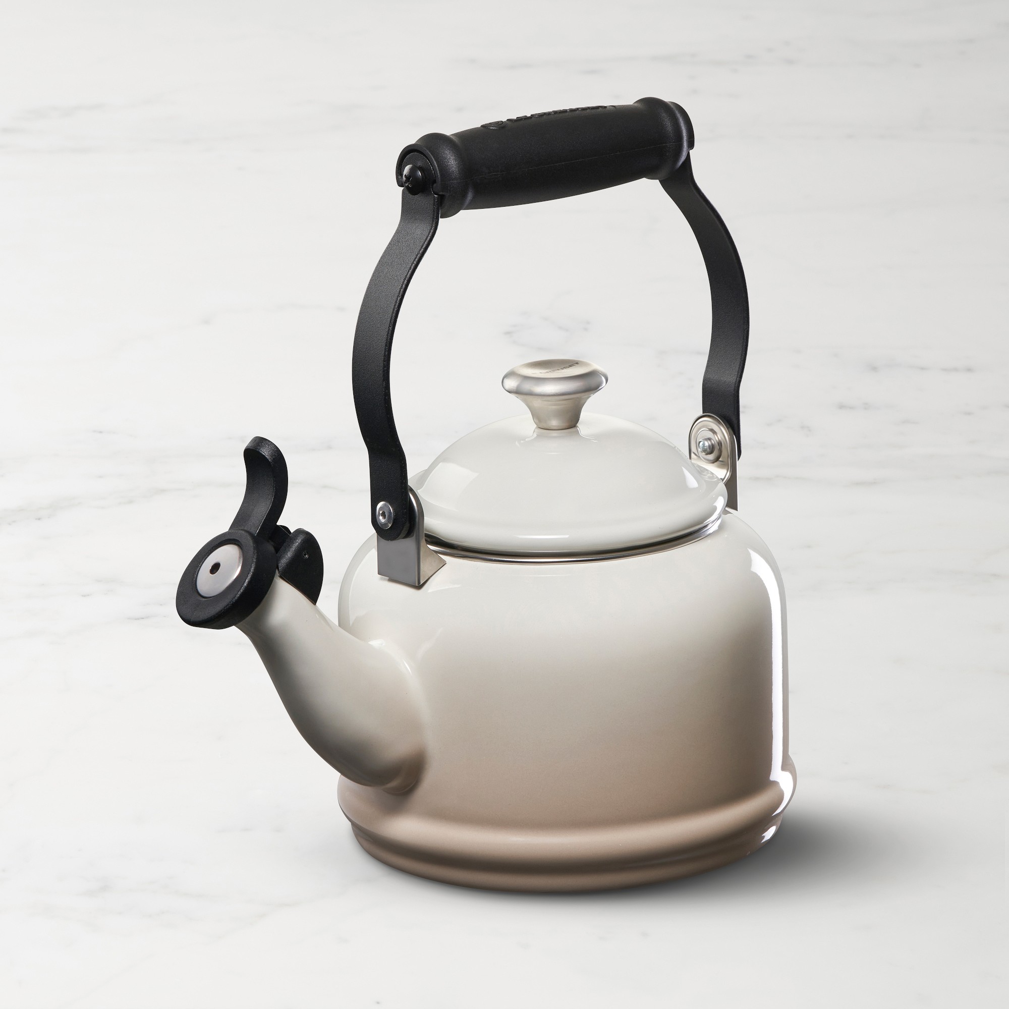 Le Creuset Enameled Steel Demi Tea Kettle, Meringue