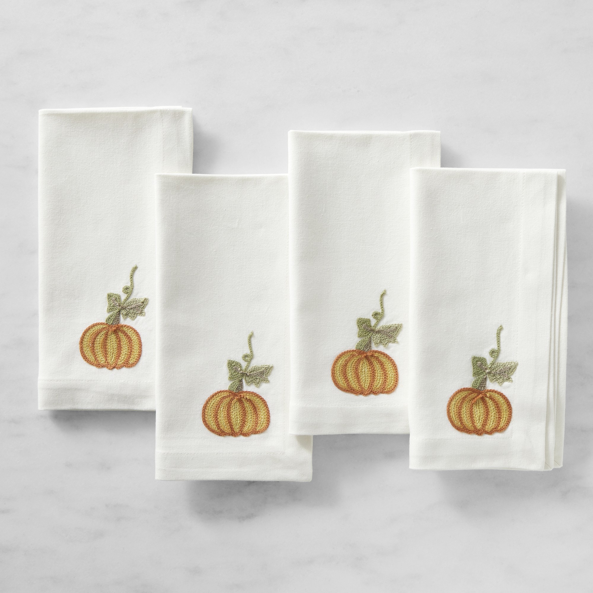 Harvest Embroidery Napkins, Set of 4