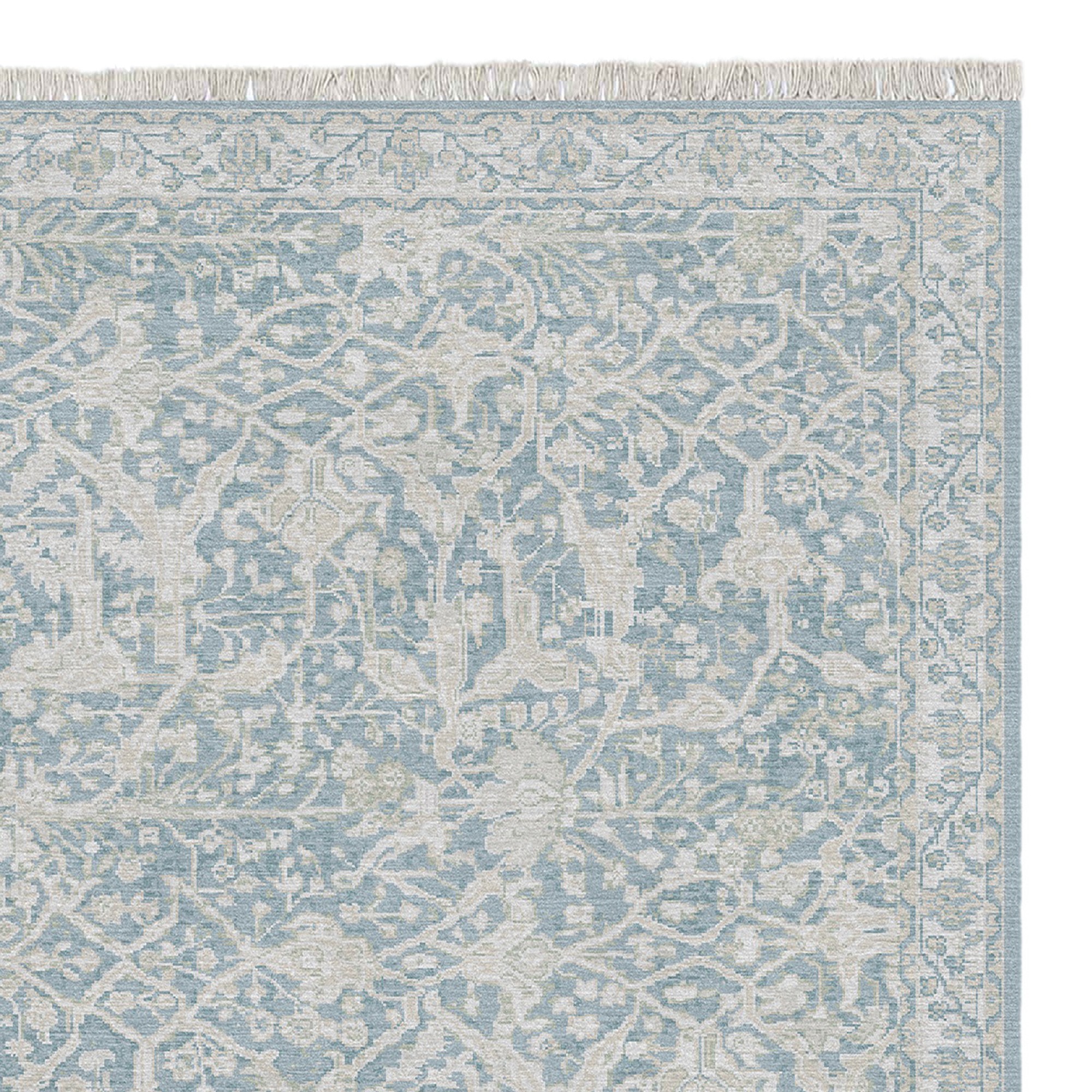 Garden Vine Hand Knotted Rug Swatch