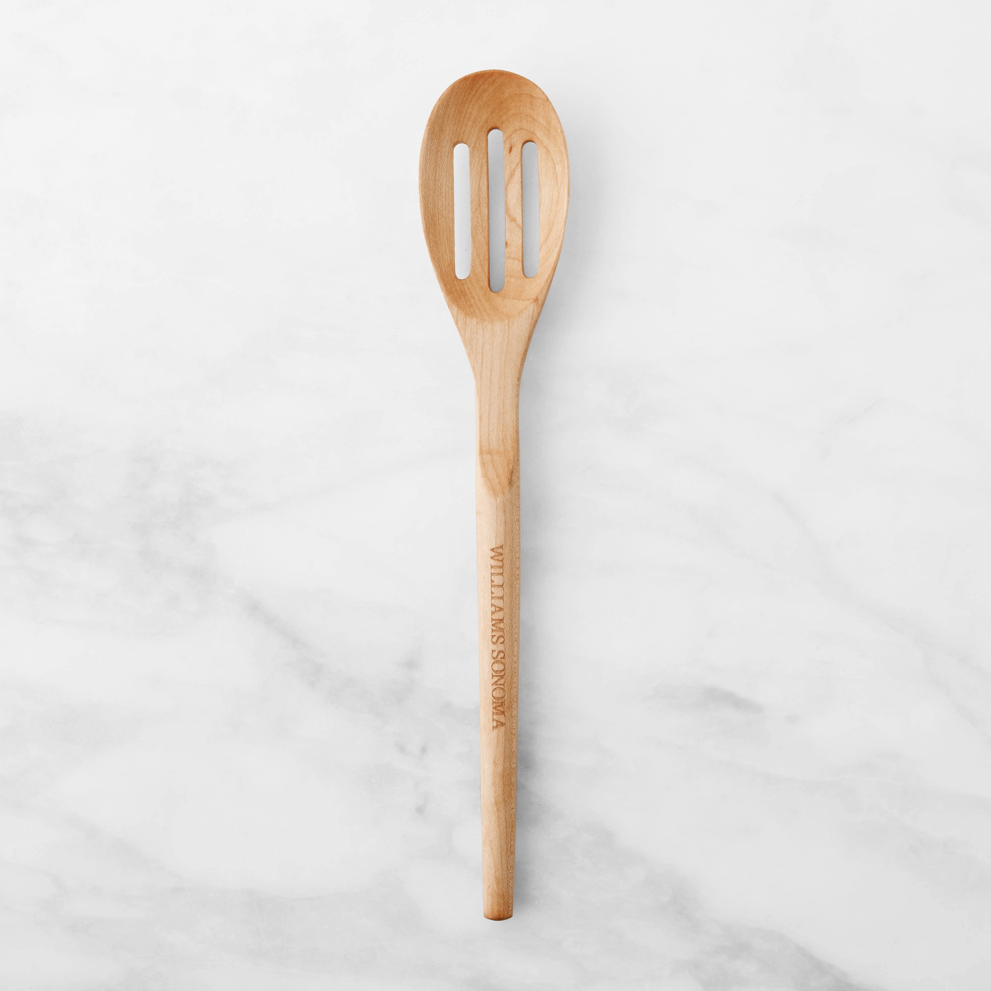 Williams Sonoma Wood Slotted Spoon, 12"