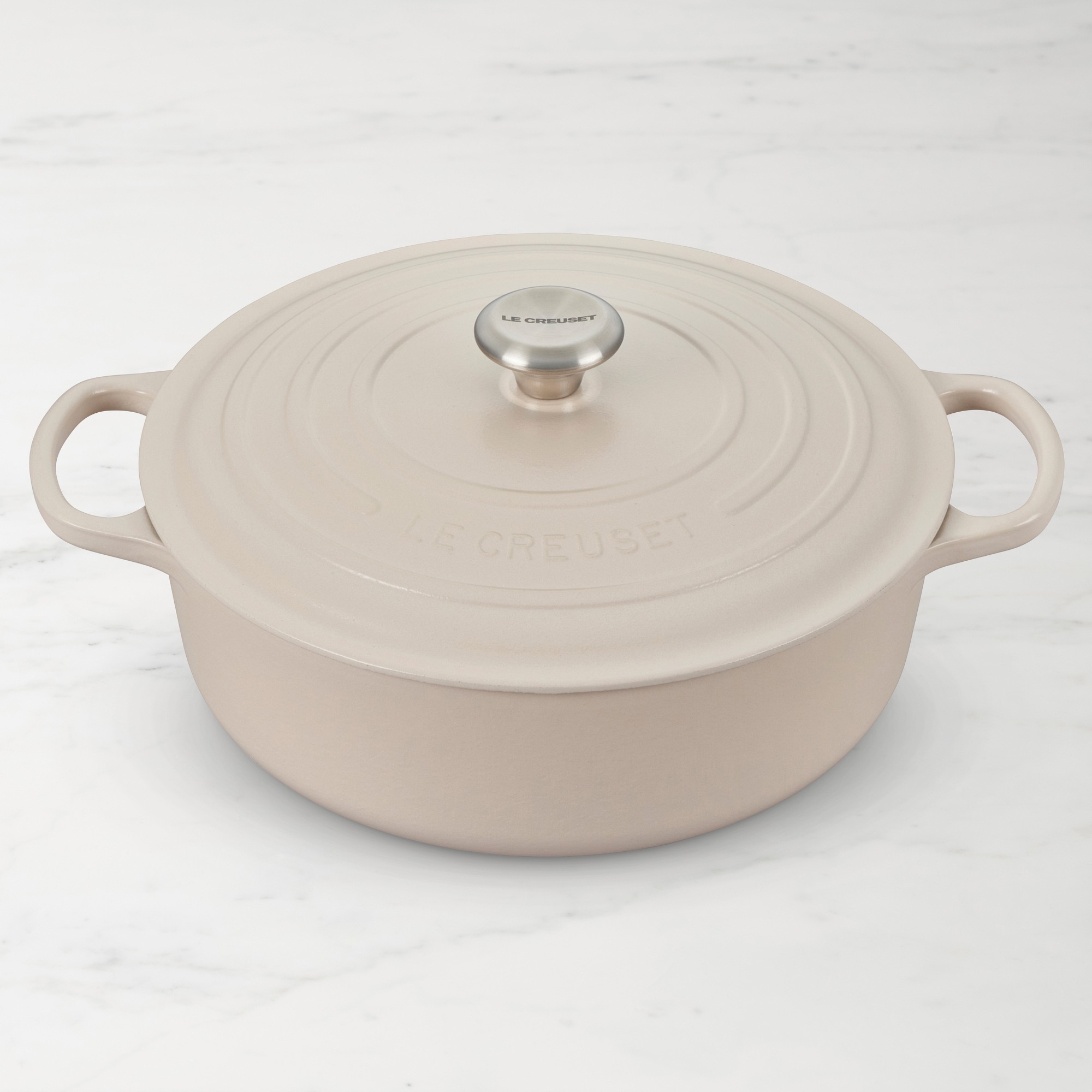 Le Creuset Signature Enameled Cast Iron Round Wide Dutch Oven, 6 3/4-Qt.