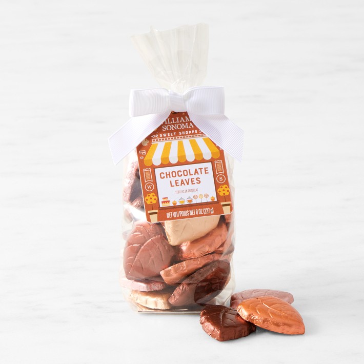 Williams Sonoma Foiled Fall Chocolate Leaves