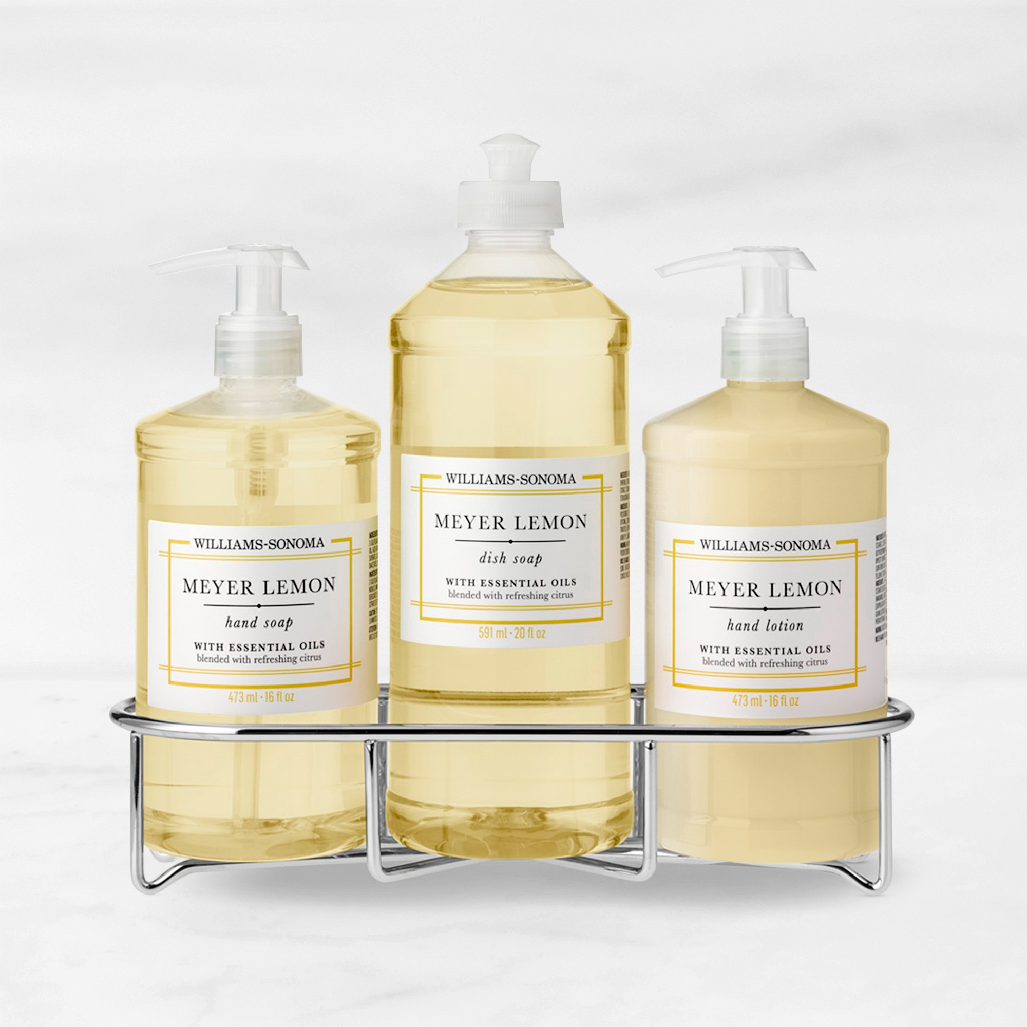 Williams Sonoma Meyer Lemon Hand Soap, Dish Soap & Lotion 4-Piece Kitchen Set