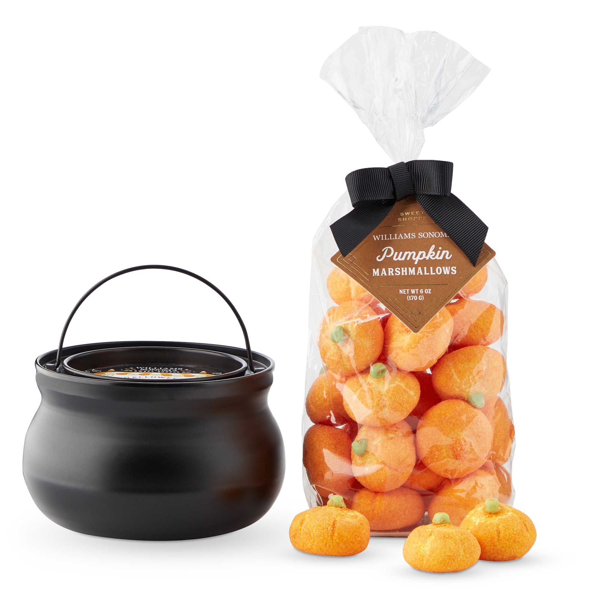 Williams Sonoma Halloween Hot Cocoa Cauldron & Pumpkin Marshmallows