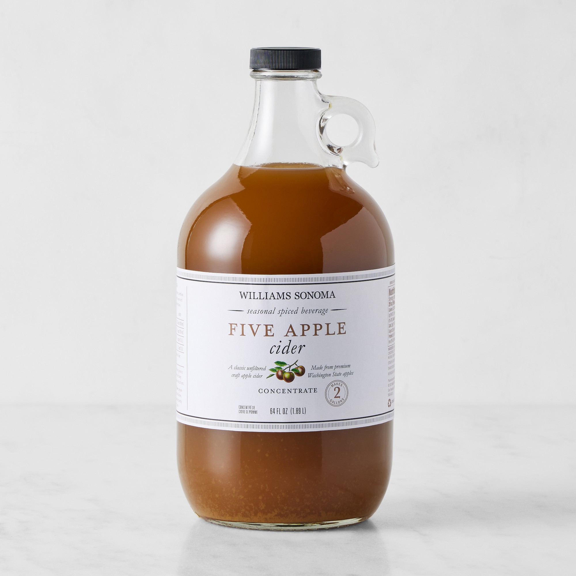 Williams Sonoma Five Apple Cider Concentrate Jug