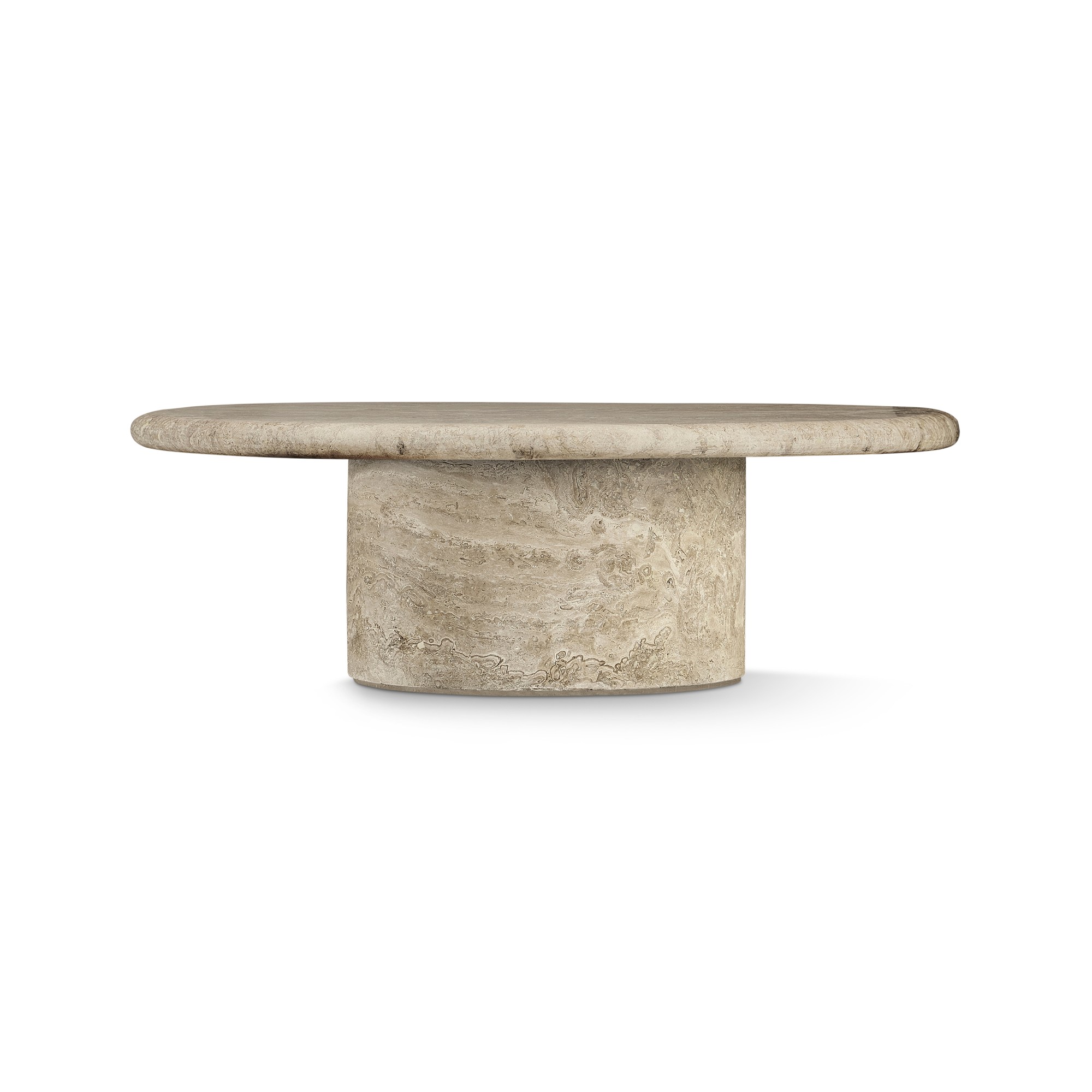 Jonathan Charles Billy Travertine Coffee Table (52")