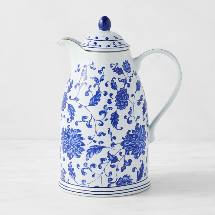 Beautiful porcelain Fürstenberg pot teapot coffee pot deals blue décor