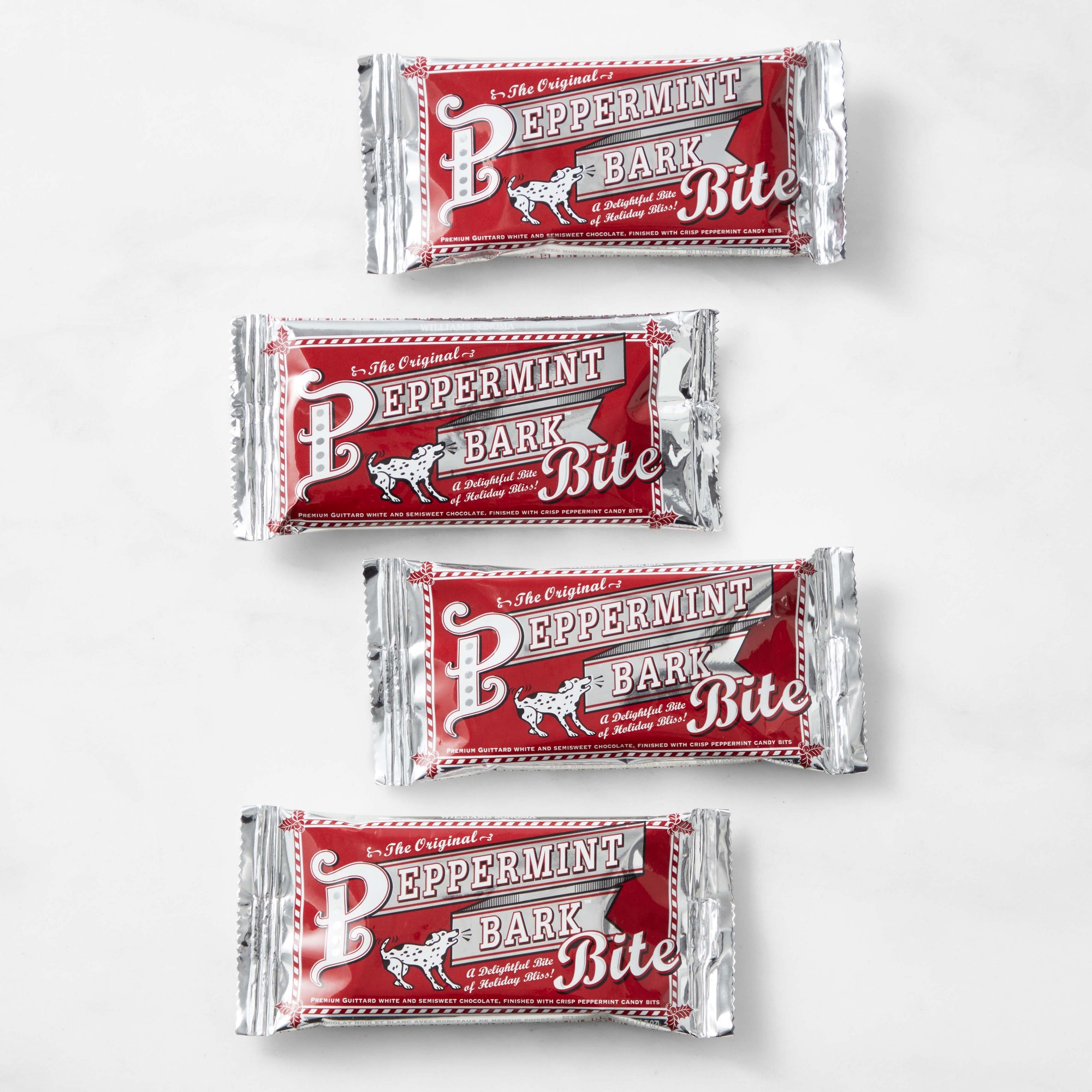 Williams Sonoma Peppermint Bark Bites, Set of 4