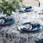 Blue White Floral Tablecloth