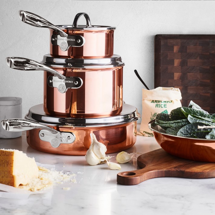 Williams Sonoma Thermo-Clad™ Copper Covered Sauté Pan with Helper Handle