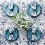 Blue White Floral Tablecloth