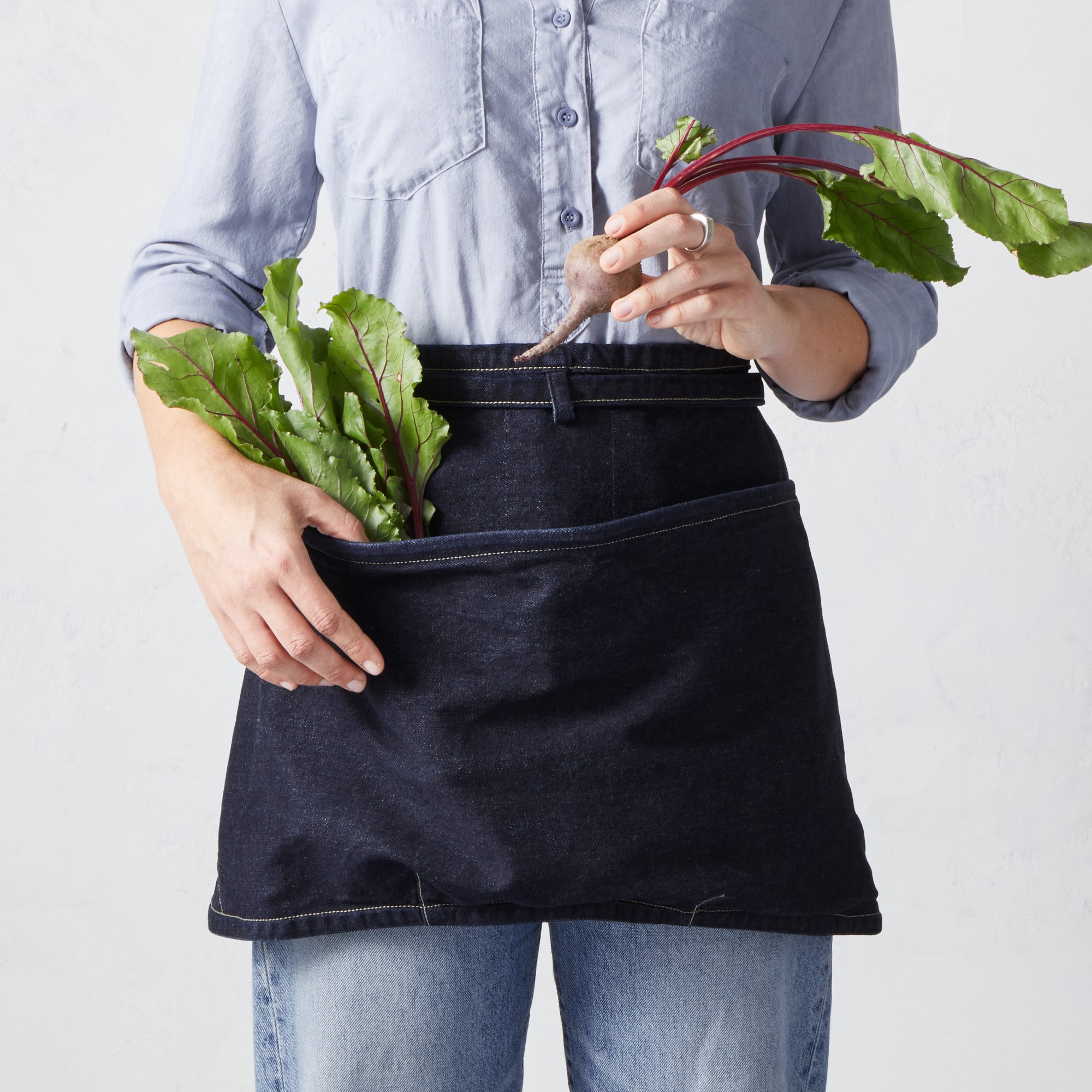 OPEN BOX: Flora Animalia Basket Gardening Apron, Indigo