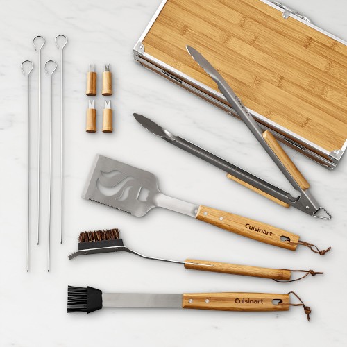 Cuisinart 13-Piece Bamboo Handle Grill Tool Set