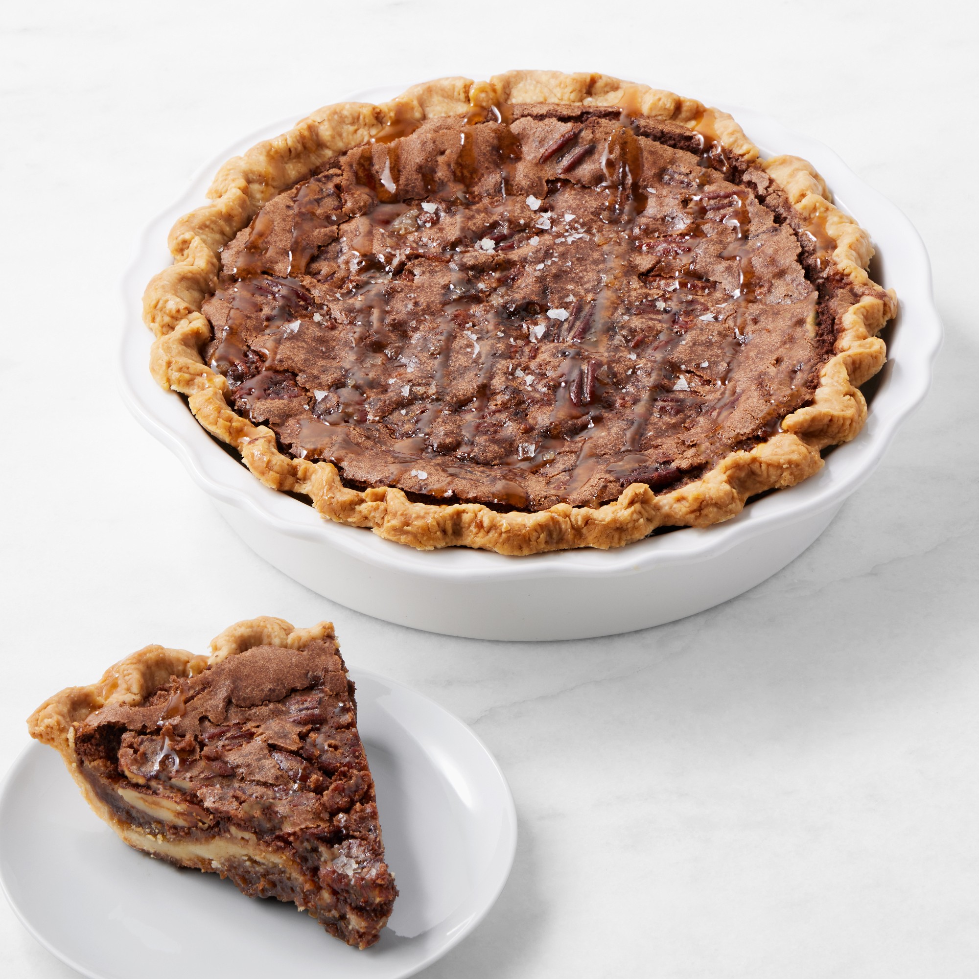 Salted Caramel Turtle Pie, Serves 8