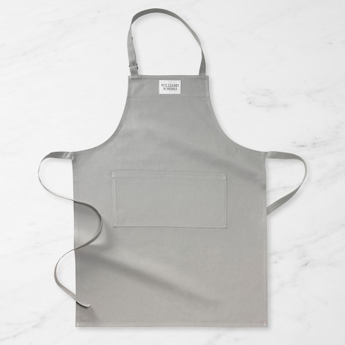 Williams Sonoma Classic Solid Logo Apron, Drizzle Grey