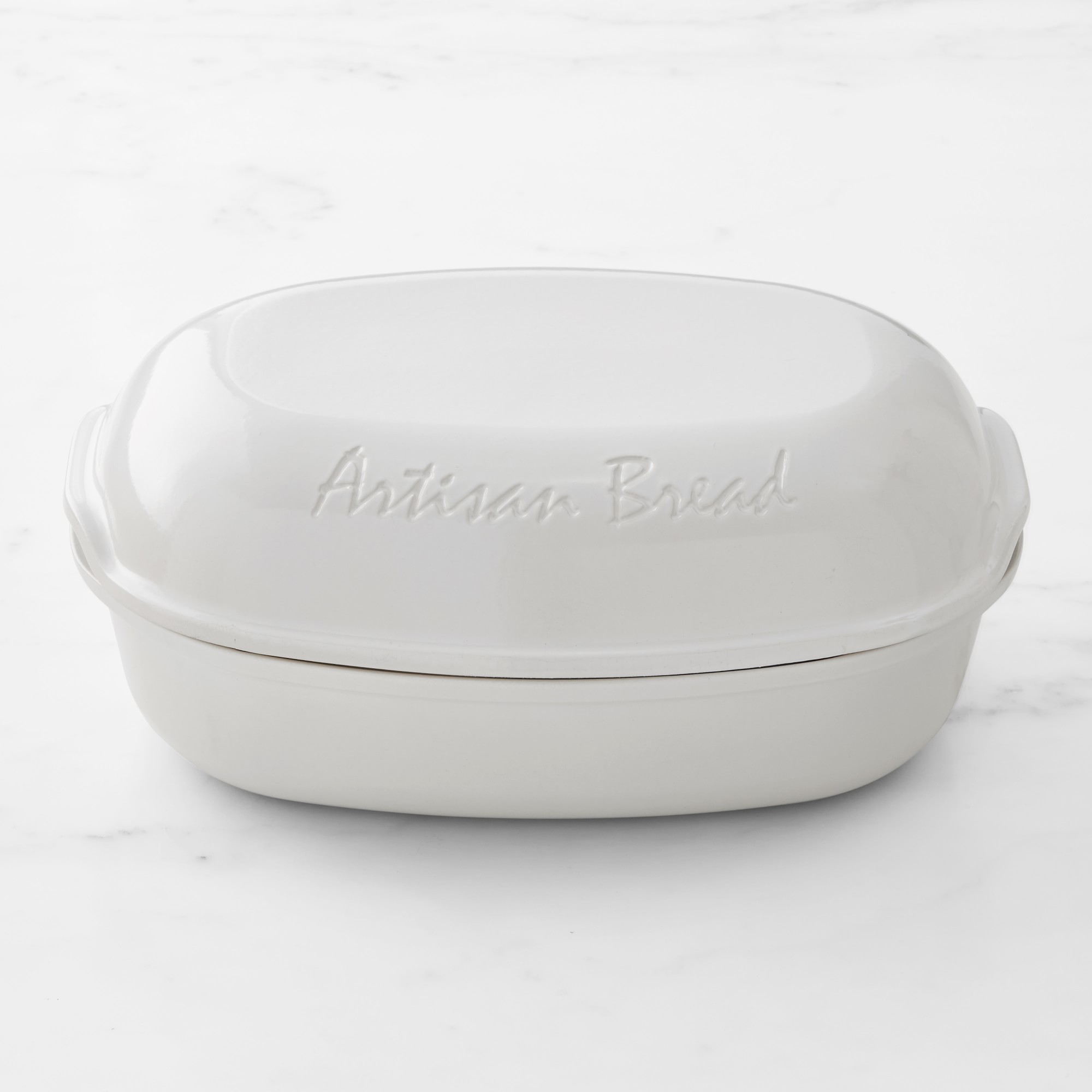 Emile Henry French Ceramic Artisan Loaf Baker, White