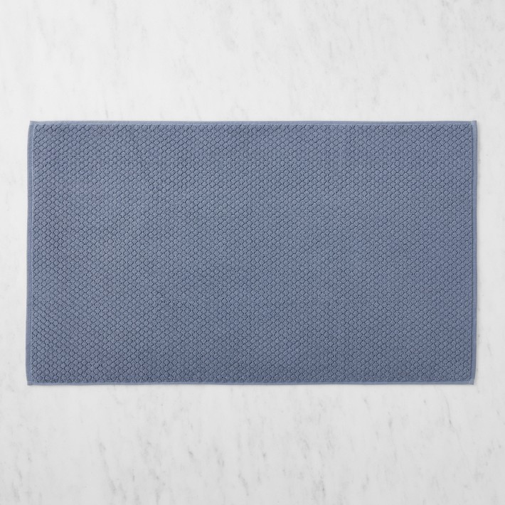 Textured Bath Rug, Jardine Blue