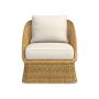 AERIN East Hampton Club Chair Cushions, Sunbrella Performance Canvas, Natural