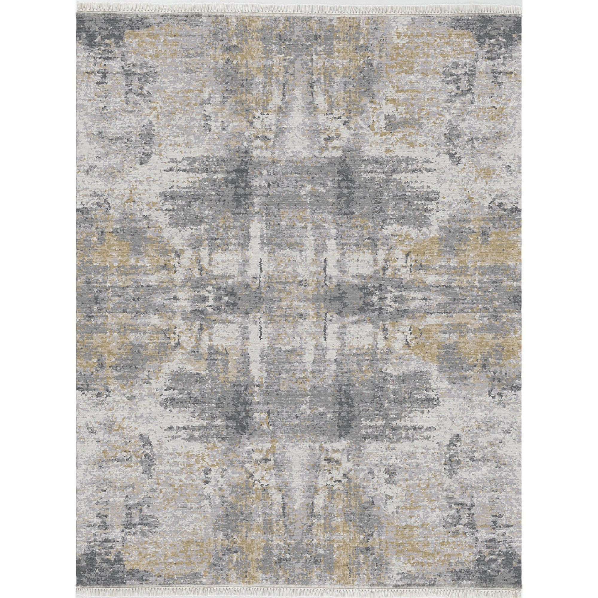 Abstract Hues Hand Knotted Rug