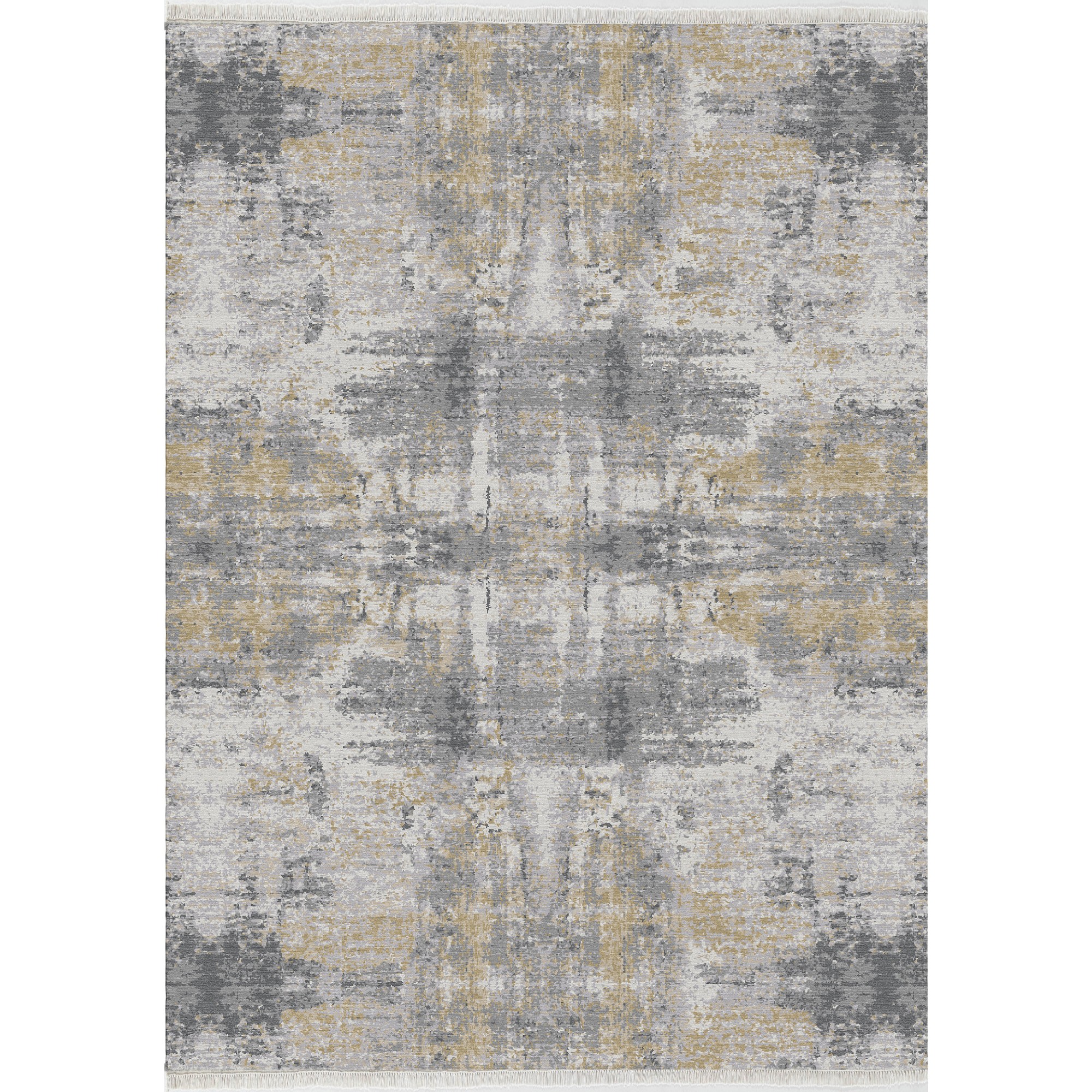 Abstract Hues Hand Knotted Rug