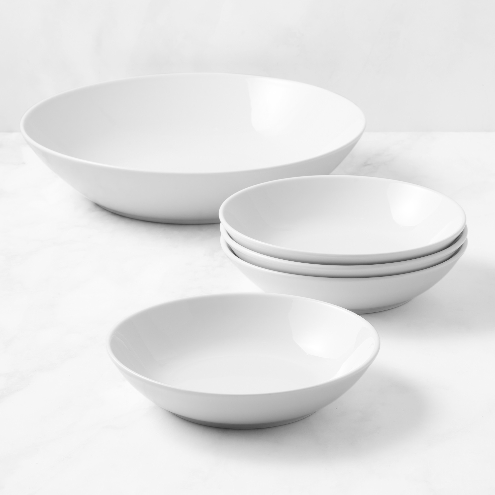 Pillivuyt Coupe Pasta Bowl Set with Serve Bowl