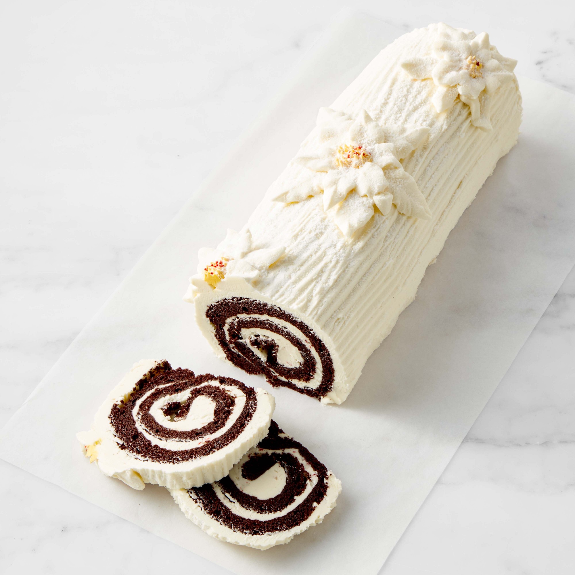 Winter Wonderland Buche De Noel Cake, Serves 15-20